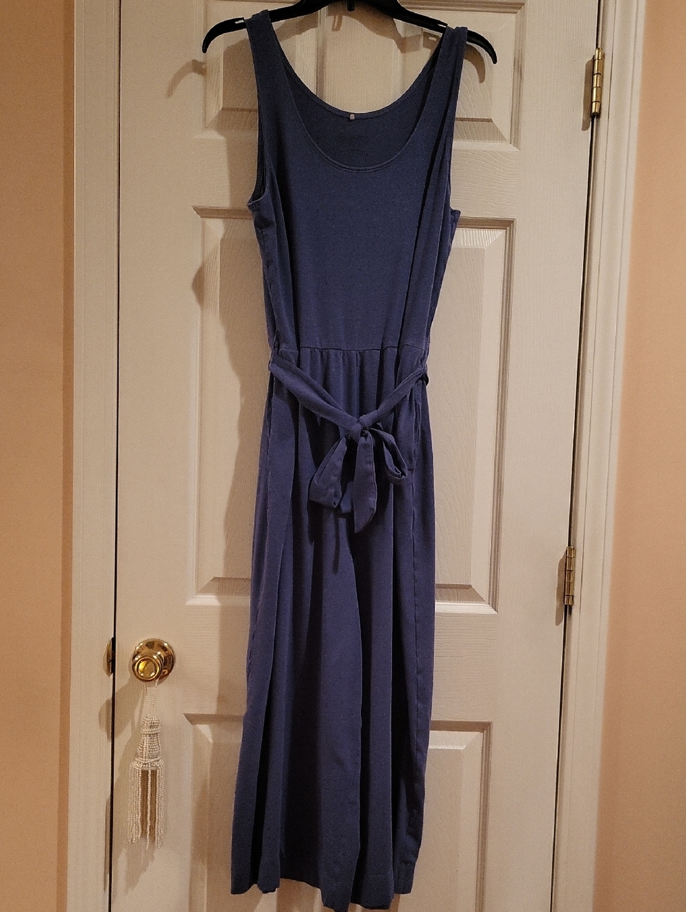 Patagonia Kamala Jumpsuit Blue Tie Waist Wide Leg Size L